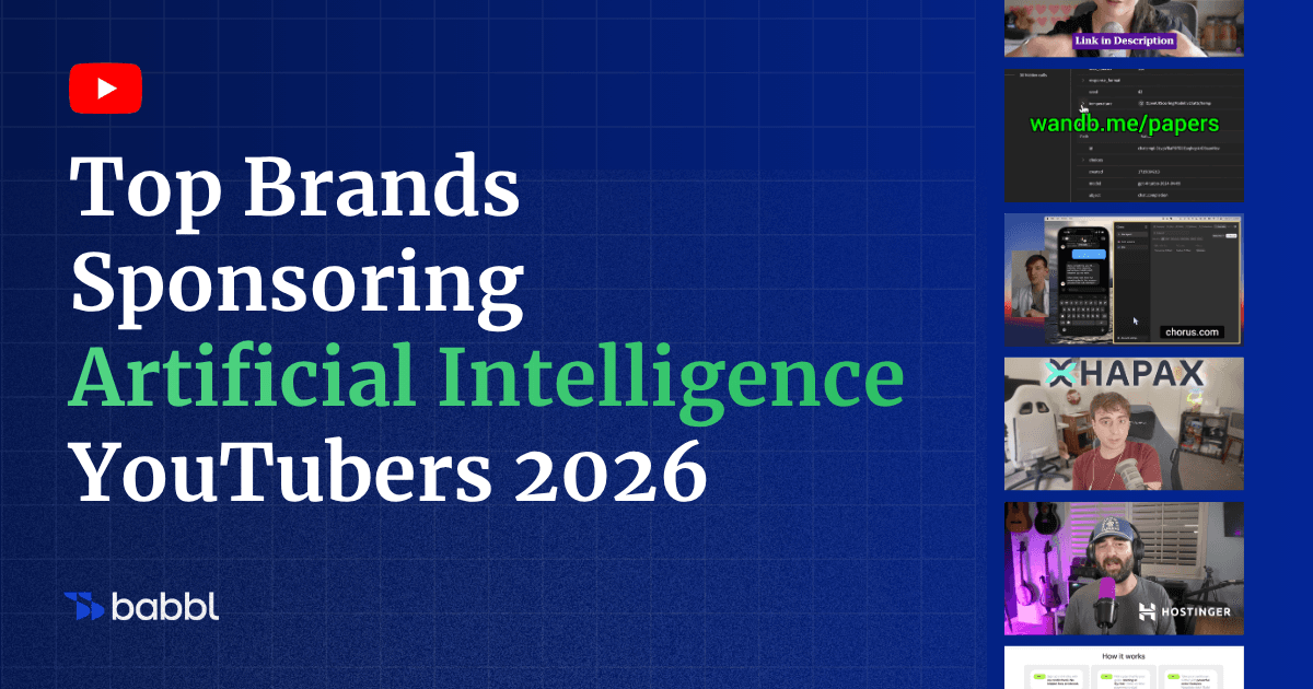 Top AI YouTuber Sponsors: 60 Brands Ranked (2026)