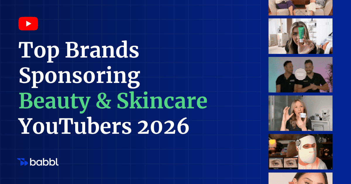 Who Sponsors Beauty & Skincare YouTubers? 63+ Brands, Ranked (2026 Data)