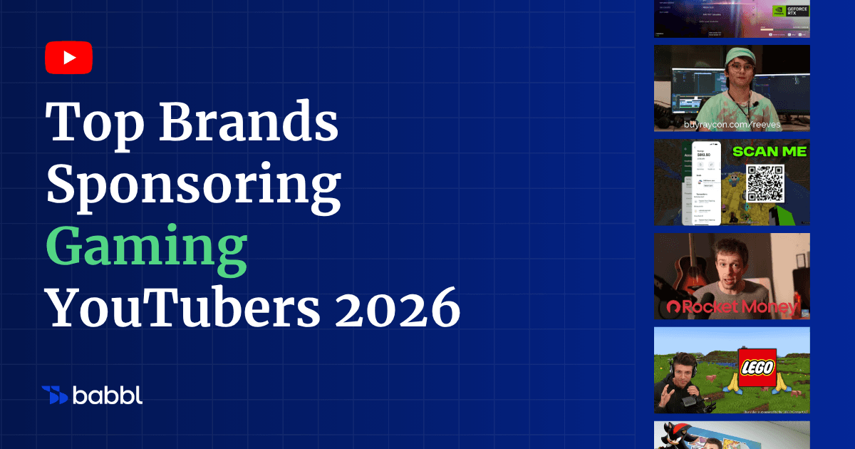 Who Sponsors Gaming YouTubers? 36 Brands Across 55 Channels (2026 Data)