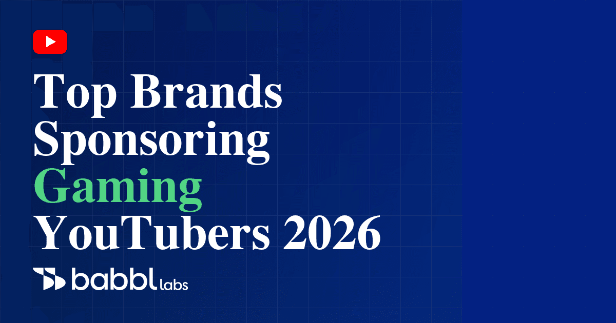 Who Sponsors Gaming YouTubers? 36 Brands Across 55 Channels (2026 Data)