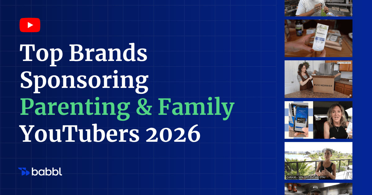 Who Sponsors Parenting YouTubers? 75+ Brands, Ranked (2026 Data)