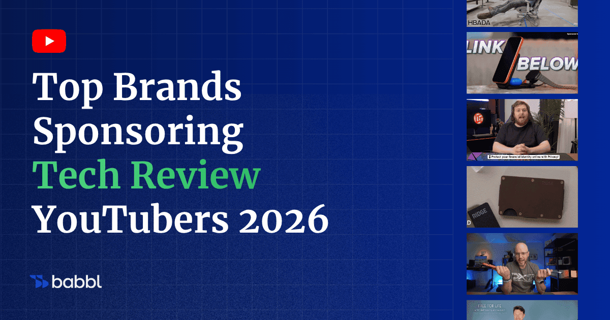 Who Sponsors Tech Review YouTubers? 129+ Brands, Ranked (2026 Data)