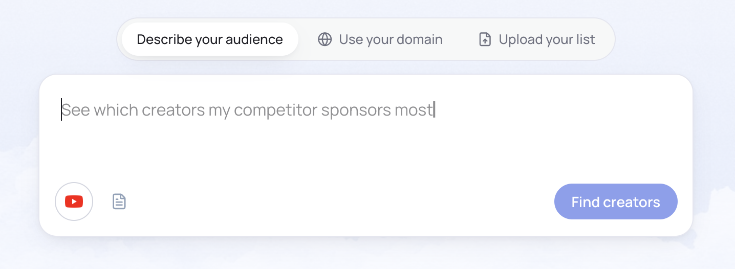 Searching who a competitor already sponsors