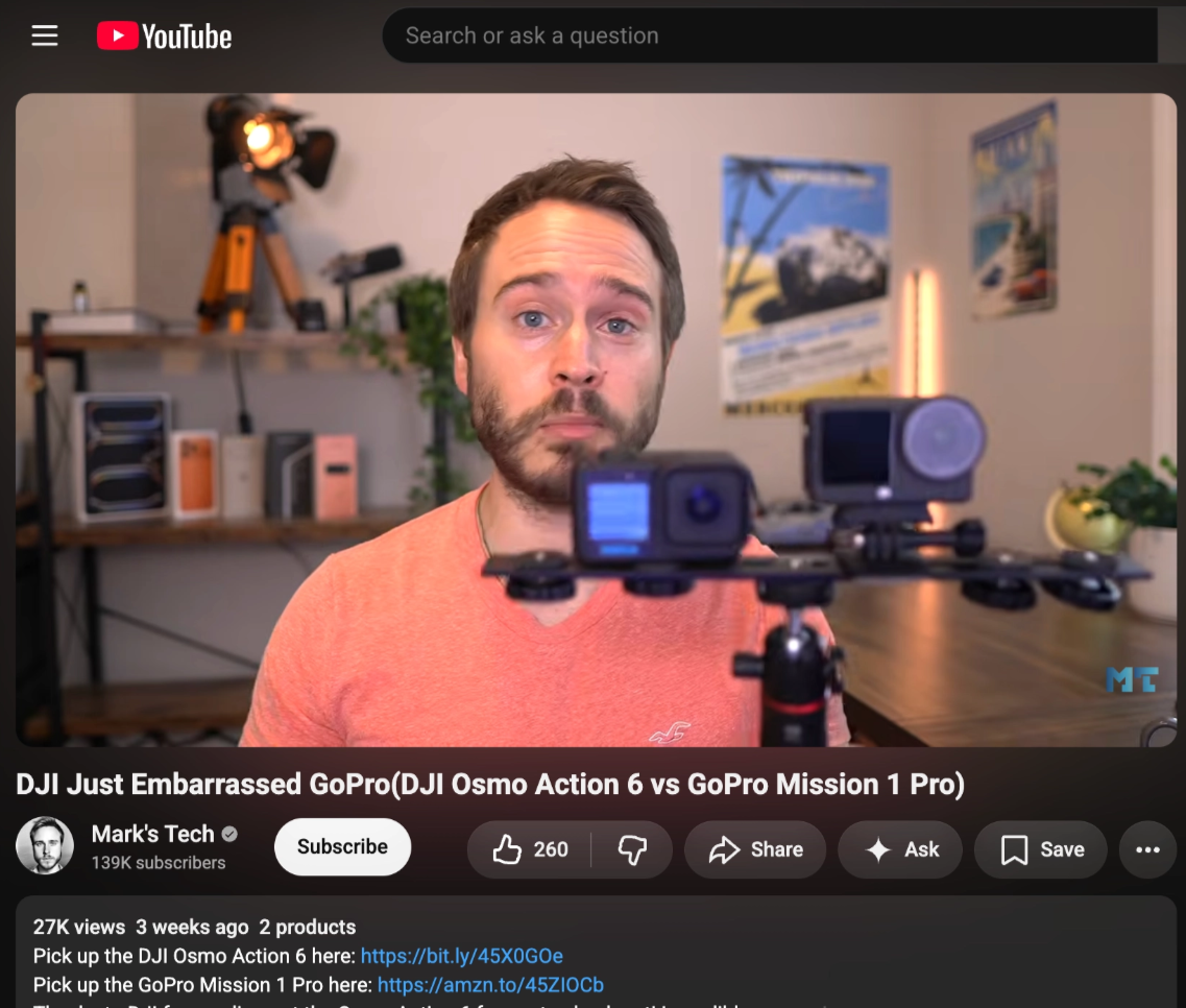 Mark's Tech, typical views over recent videos